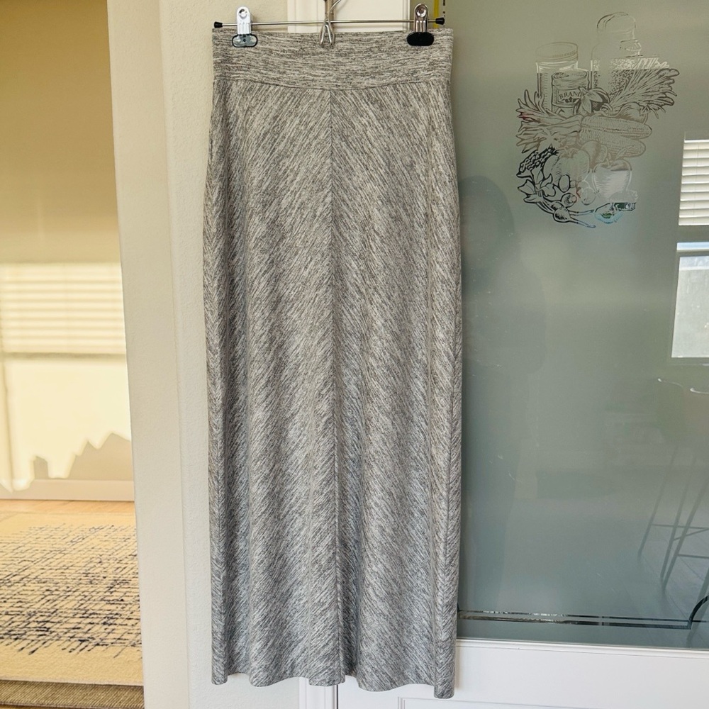 Lou & Grey Heathered Gray Maxi Skirt XS NWT